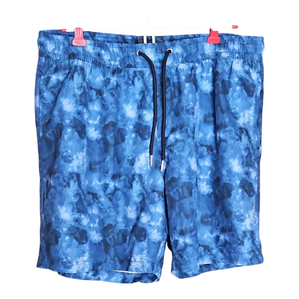 Men's  Slate & Stone Blue Tie Dye Swim Shorts